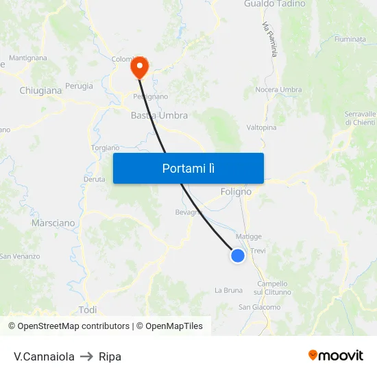 V.Cannaiola to Ripa map