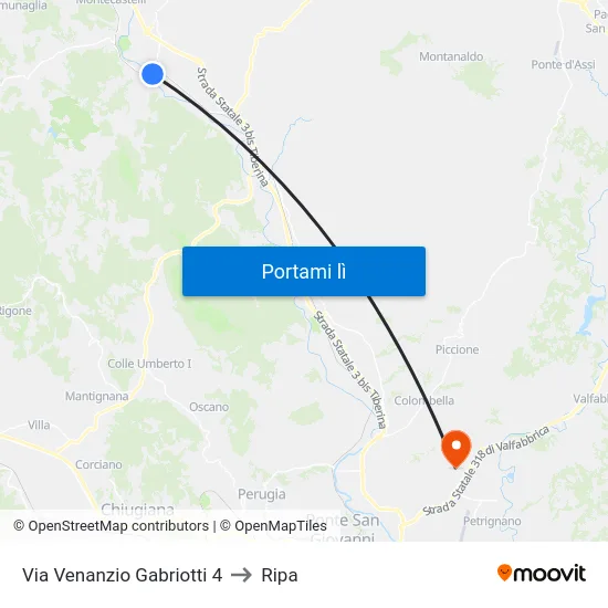 Via Venanzio Gabriotti 4 to Ripa map