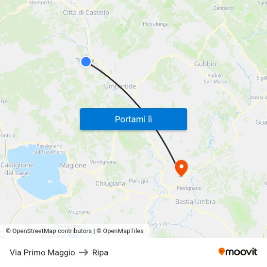 Via Primo Maggio to Ripa map