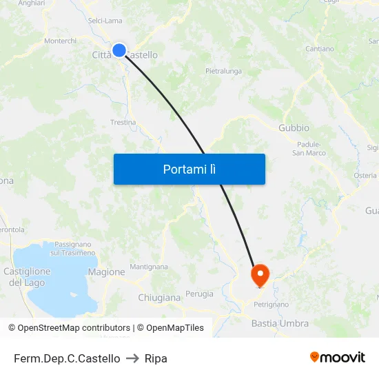 Ferm.Dep.C.Castello to Ripa map