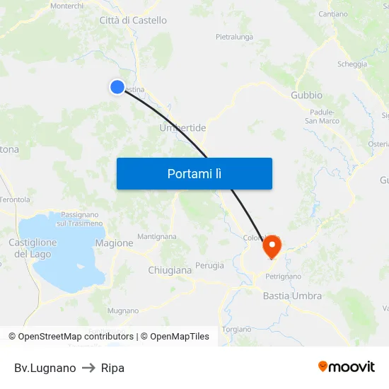 Bv.Lugnano to Ripa map