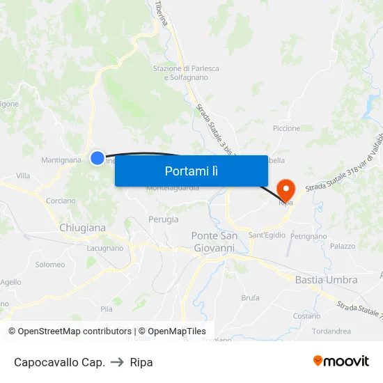 Capocavallo Cap. to Ripa map