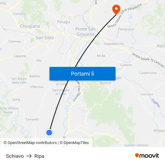 Schiavo to Ripa map