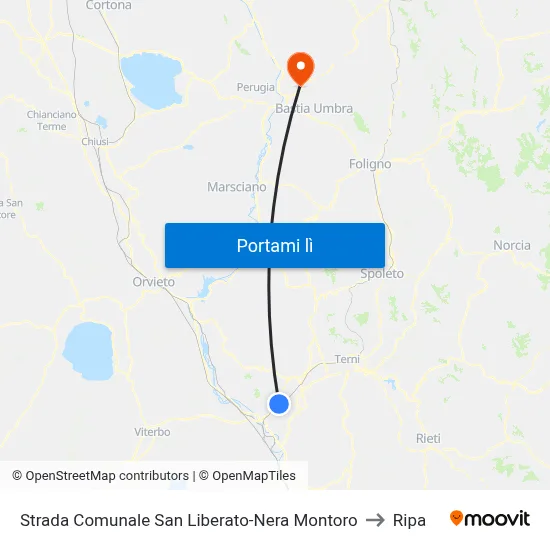 Strada Comunale San Liberato-Nera Montoro to Ripa map