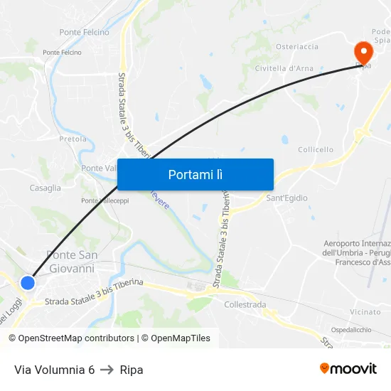 Via Volumnia 6 to Ripa map