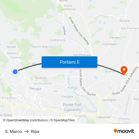 S. Marco to Ripa map