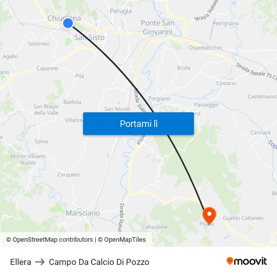 Ellera to Campo Da Calcio Di Pozzo map