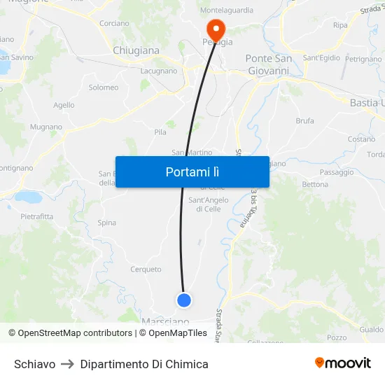 Schiavo to Dipartimento Di Chimica map