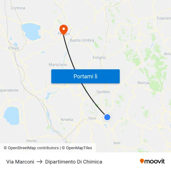 Via Marconi to Dipartimento Di Chimica map