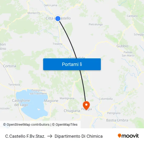 C.Castello F.Bv.Staz. to Dipartimento Di Chimica map