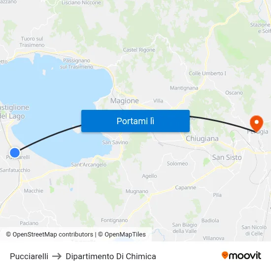 Pucciarelli to Dipartimento Di Chimica map