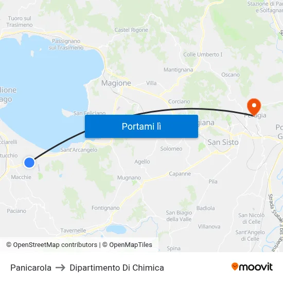 Panicarola to Dipartimento Di Chimica map