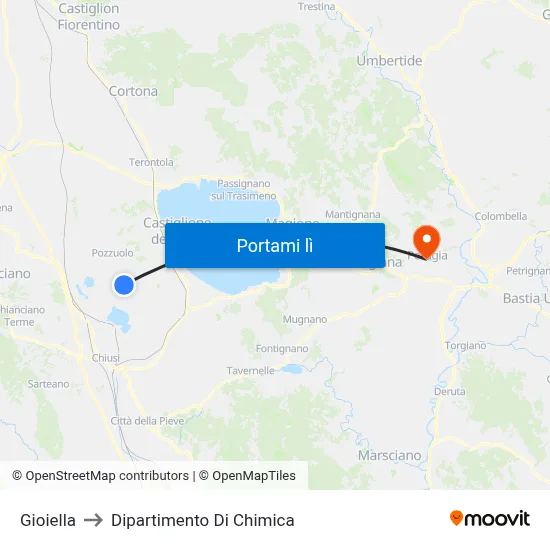Gioiella to Dipartimento Di Chimica map