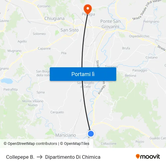 Collepepe B. to Dipartimento Di Chimica map