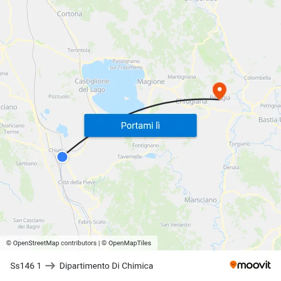 Ss146 1 to Dipartimento Di Chimica map
