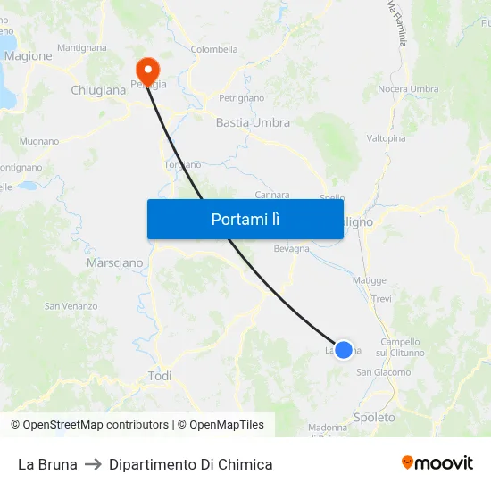 La Bruna to Dipartimento Di Chimica map