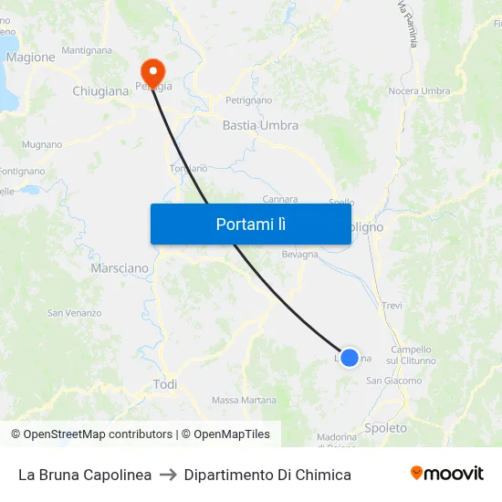 La Bruna Capolinea to Dipartimento Di Chimica map
