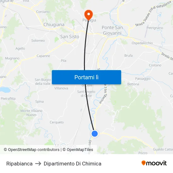 Ripabianca to Dipartimento Di Chimica map