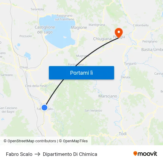Fabro Scalo to Dipartimento Di Chimica map