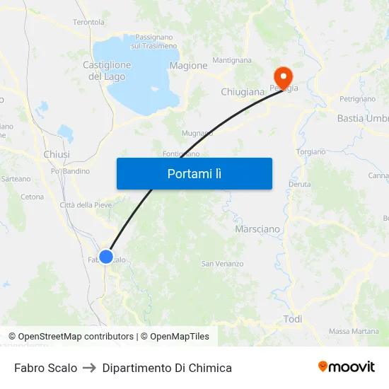 Fabro Scalo to Dipartimento Di Chimica map