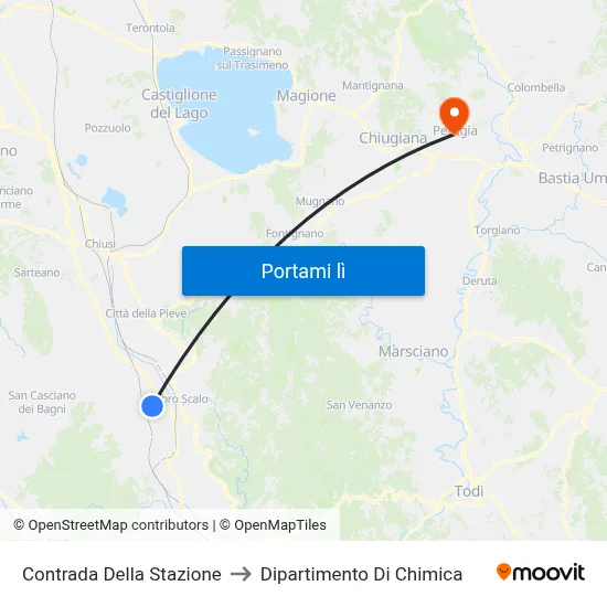 Contrada Della Stazione to Dipartimento Di Chimica map