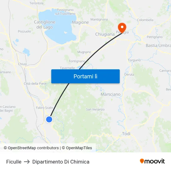 Ficulle to Dipartimento Di Chimica map