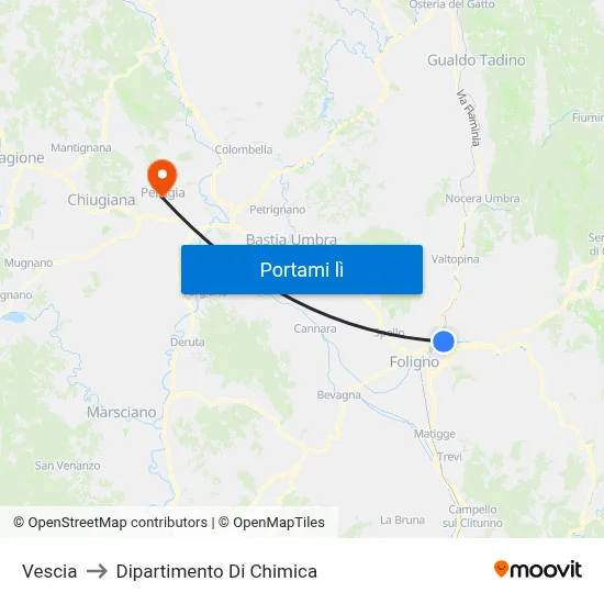 Vescia to Dipartimento Di Chimica map