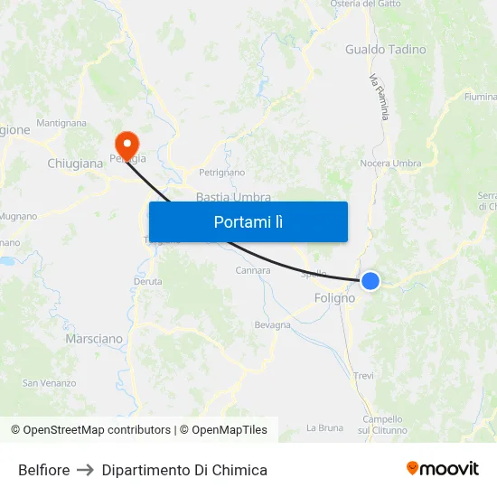 Belfiore to Dipartimento Di Chimica map