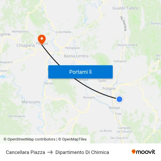 Cancellara Piazza to Dipartimento Di Chimica map