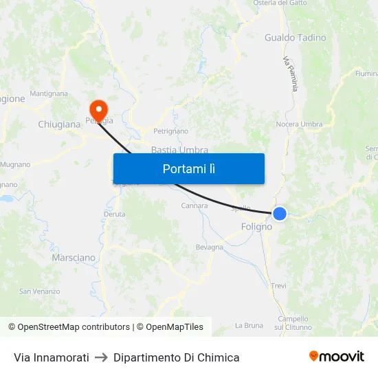 Via Innamorati to Dipartimento Di Chimica map