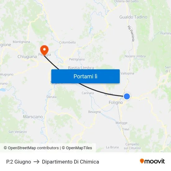 P.2 Giugno to Dipartimento Di Chimica map