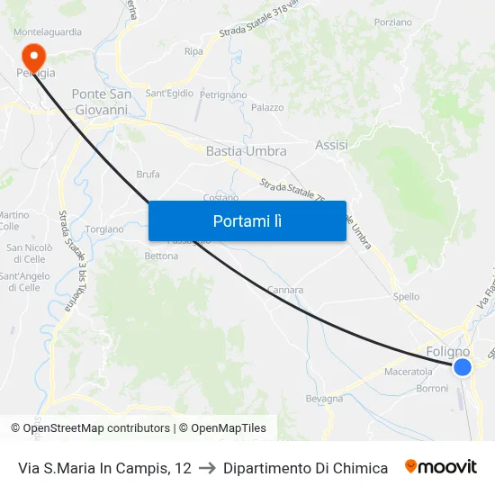 Via S.Maria In Campis, 12 to Dipartimento Di Chimica map