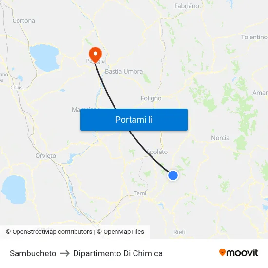 Sambucheto to Dipartimento Di Chimica map