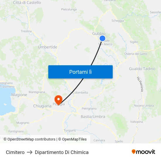 Cimitero to Dipartimento Di Chimica map