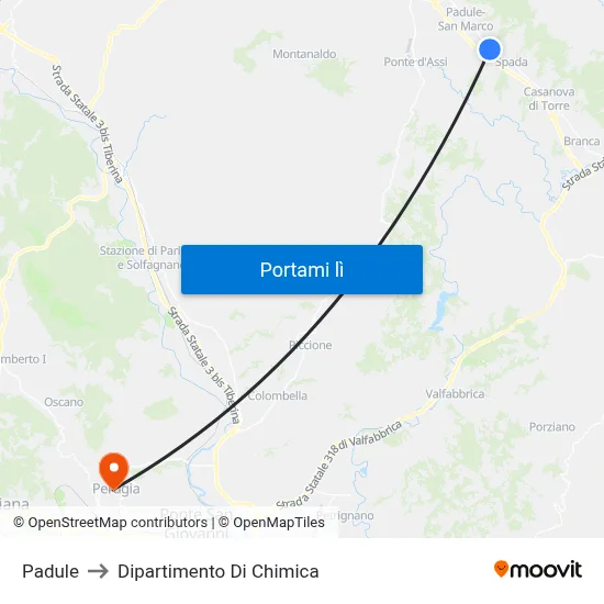 Padule to Dipartimento Di Chimica map