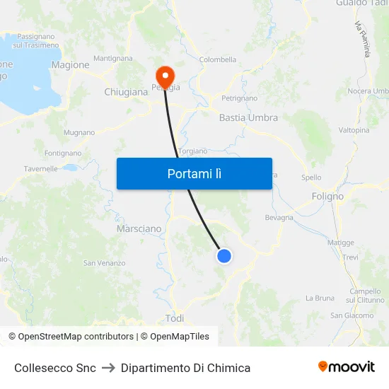 Collesecco Snc to Dipartimento Di Chimica map
