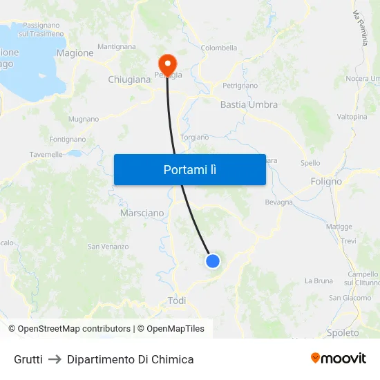 Grutti to Dipartimento Di Chimica map