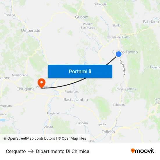 Cerqueto to Dipartimento Di Chimica map
