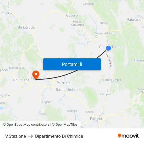 V.Stazione to Dipartimento Di Chimica map