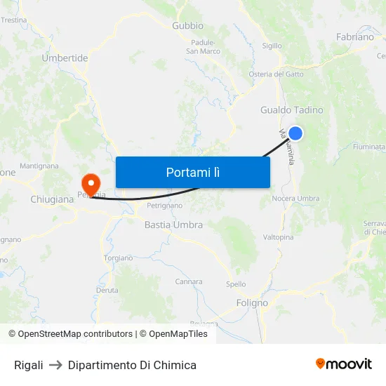 Rigali to Dipartimento Di Chimica map