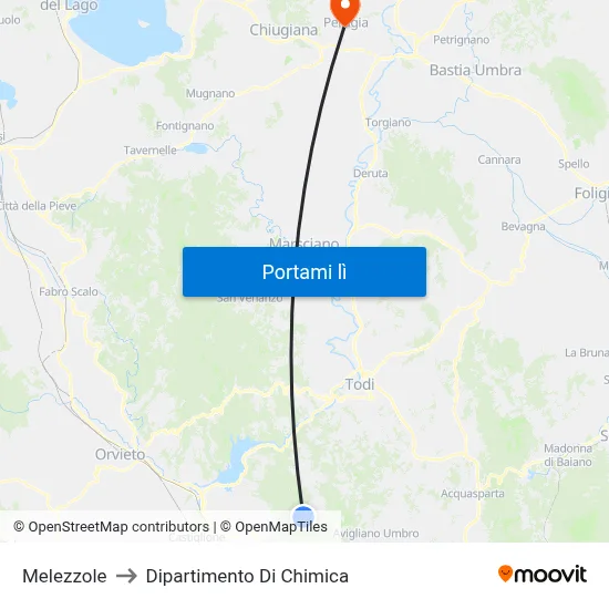 Melezzole to Dipartimento Di Chimica map