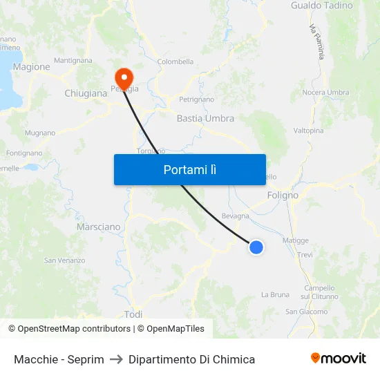 Macchie - Seprim to Dipartimento Di Chimica map