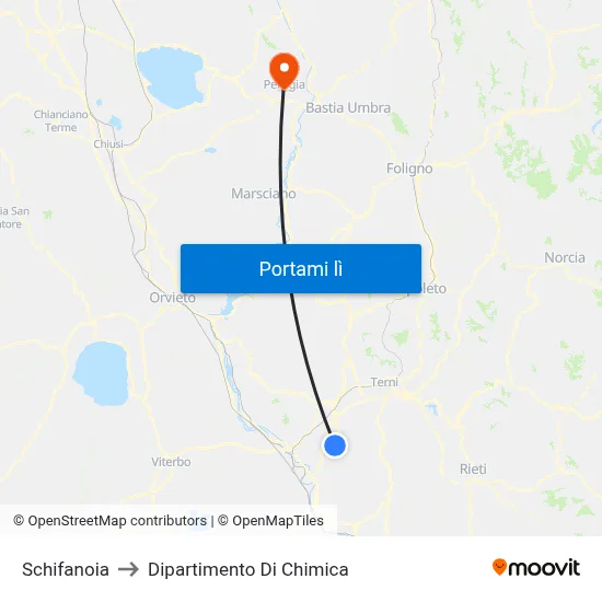 Schifanoia to Dipartimento Di Chimica map