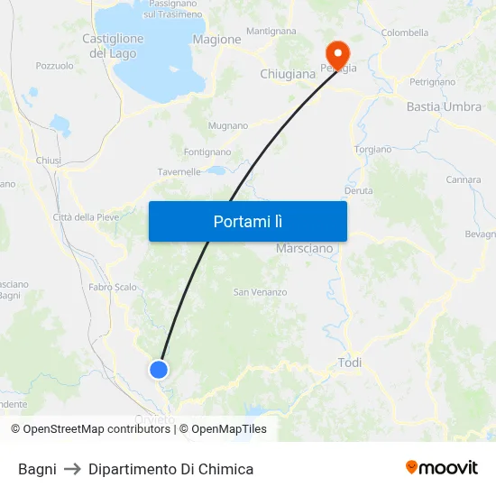 Bagni to Dipartimento Di Chimica map