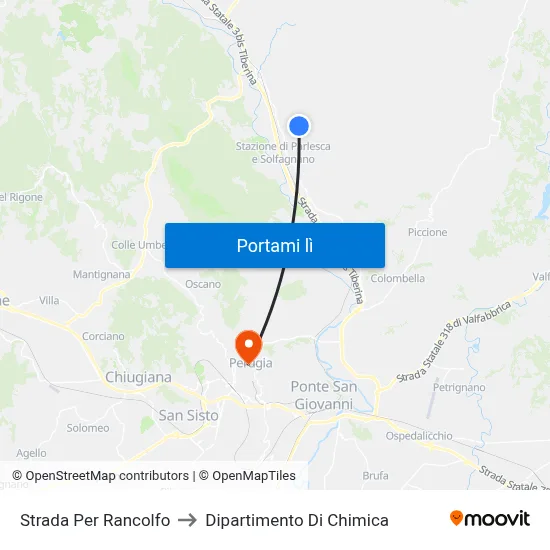 Strada Per Rancolfo to Dipartimento Di Chimica map