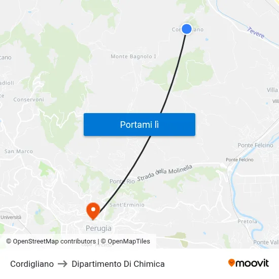 Cordigliano to Dipartimento Di Chimica map