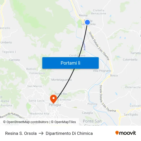 Resina S. Orsola to Dipartimento Di Chimica map