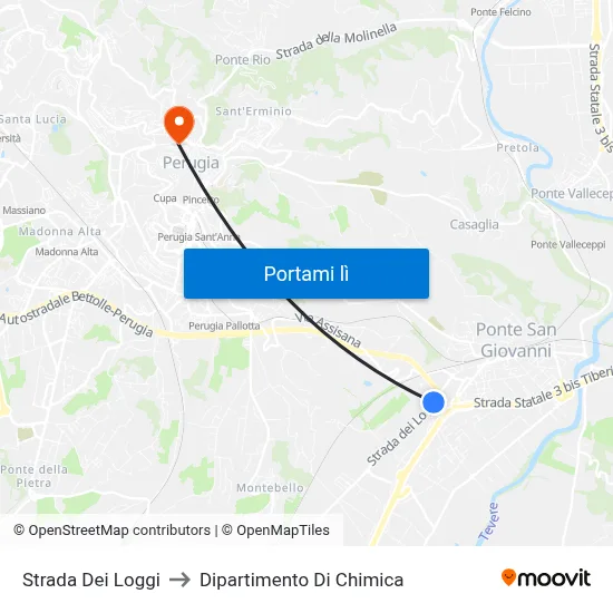 Strada Dei Loggi to Dipartimento Di Chimica map