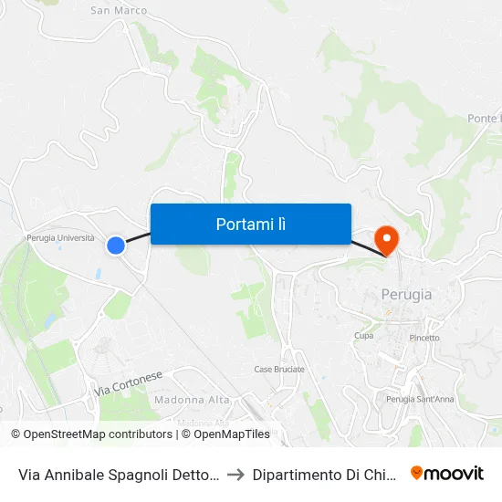 Via Annibale Spagnoli Detto Lino to Dipartimento Di Chimica map