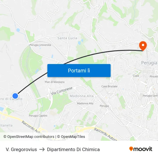 V. Gregorovius to Dipartimento Di Chimica map